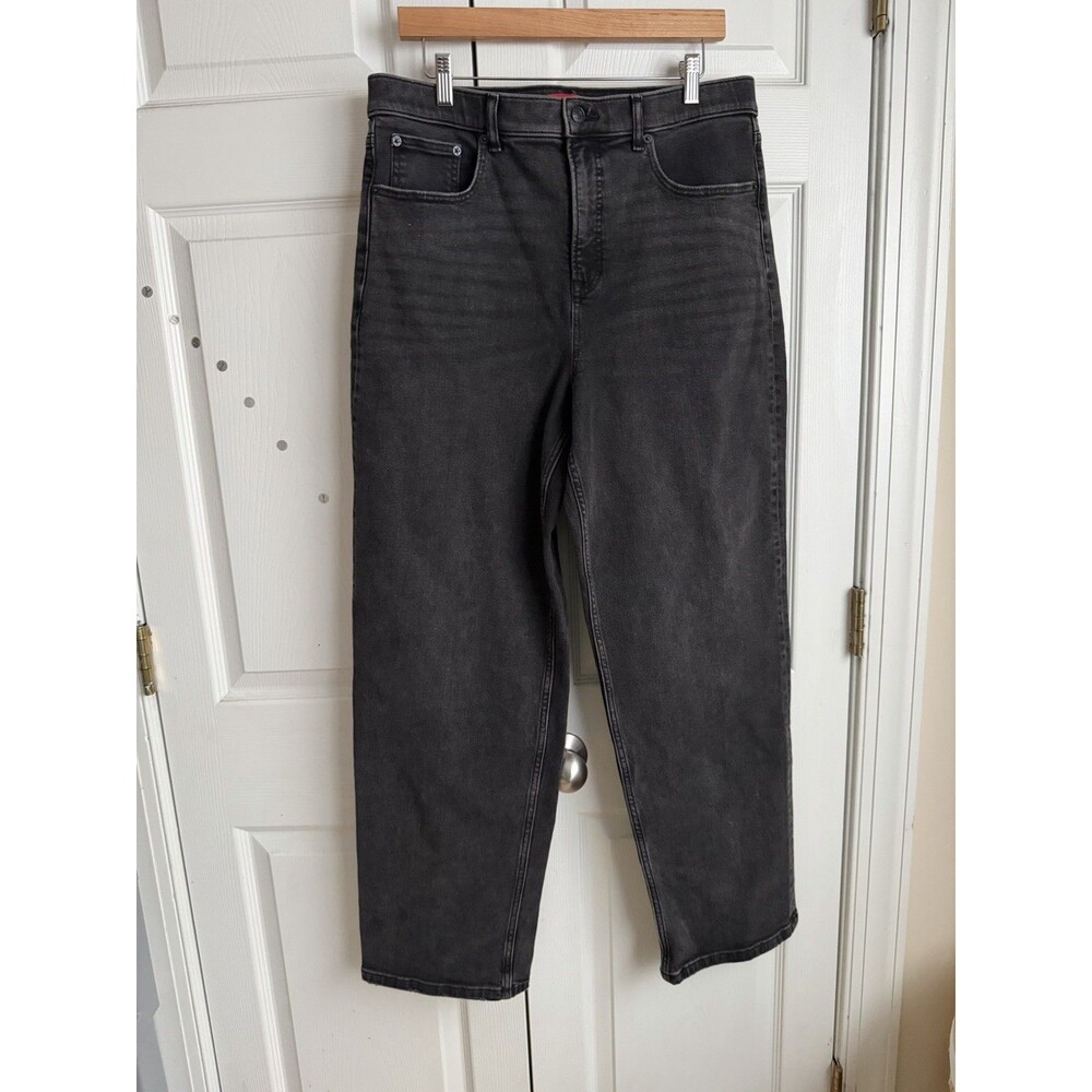 Spanx Jeans XL 90s Straight Womens Black Authentic 360 Tummy Shaping High Rise